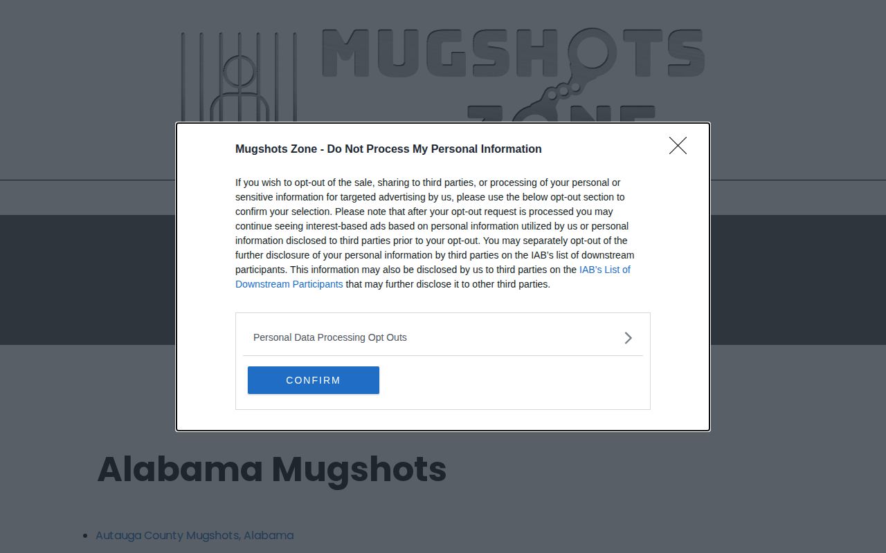 Mugshots.zone general page without confirmed Jackson Parish coverage